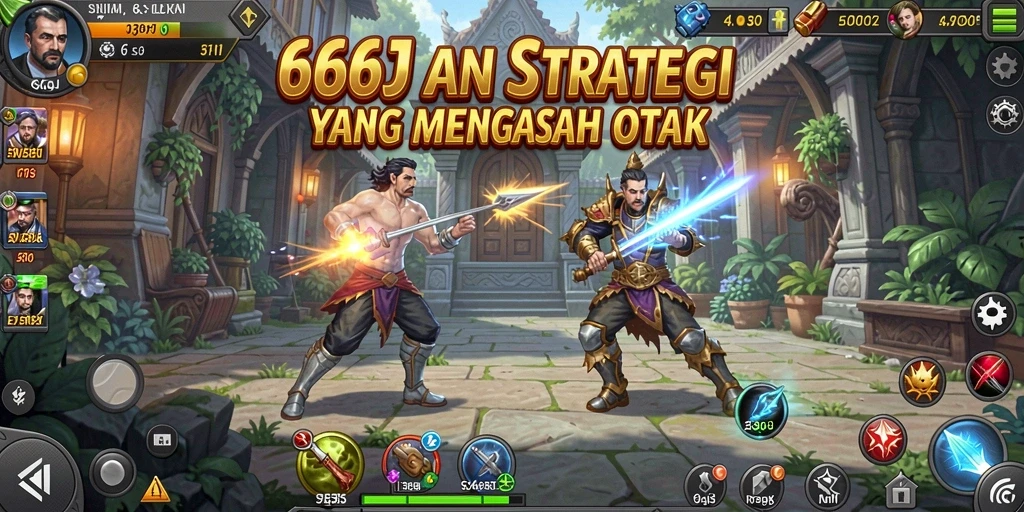 Tampilan gameplay menegangkan di 666J memperlihatkan strategi perang yang cerdas.