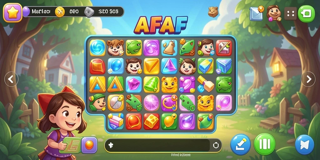 Tampilan gameplay AFAF yang seru dan penuh warna.