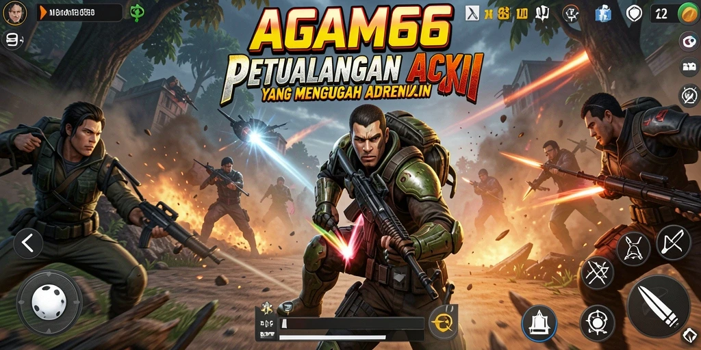 Tangkapan layar seru dari gameplay aksi di AGAM66.