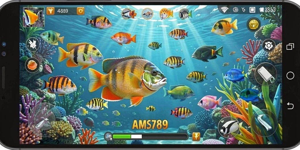 Tampilan gameplay Tembak Ikan yang seru dan menantang.