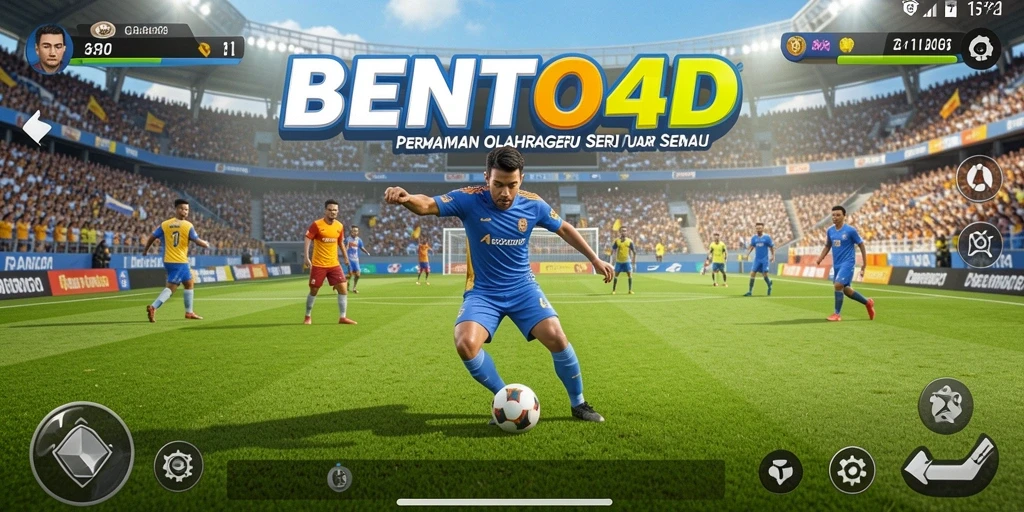 Tampilan gameplay BENTO4D dengan aksi olahraga yang mendebarkan.
