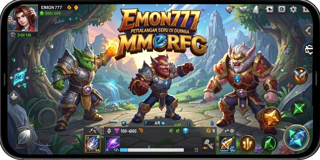 Tampilan gameplay seru di dunia EMON777 yang mengesankan.