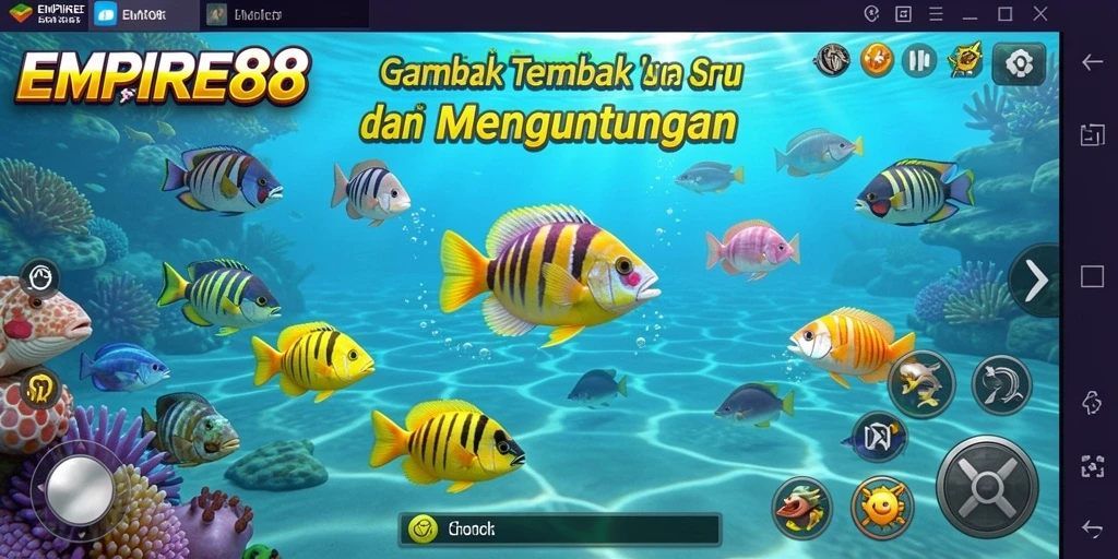 Tampilan gameplay seru di EMPIRE88 saat menangkap ikan.