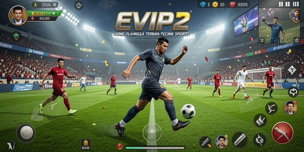 Tangkapan layar dari gameplay seru EVIP2 dalam pertandingan olahraga.