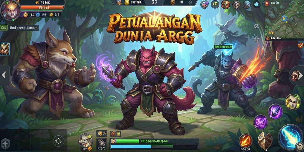 Tampilan penuh aksi dari gameplay ARPG FB168 yang menarik.
