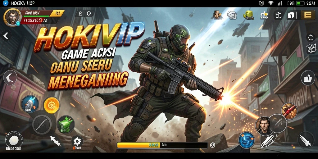 Tampilan aksi seru dalam gameplay HOKIVIP.