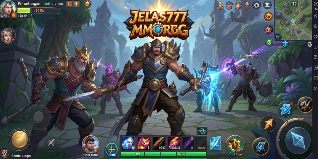 Tampilan gameplay <strong>JELAS777</strong> yang menakjubkan dalam petualangan MMORPG.