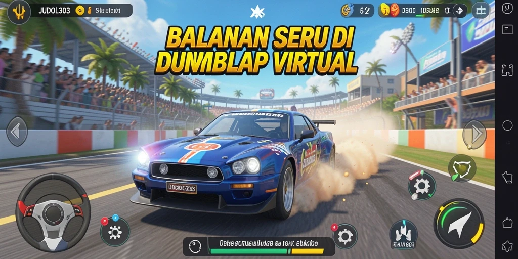 Tampilan gameplay seru dari JUDOL303 dengan aksi balapan yang menegangkan.