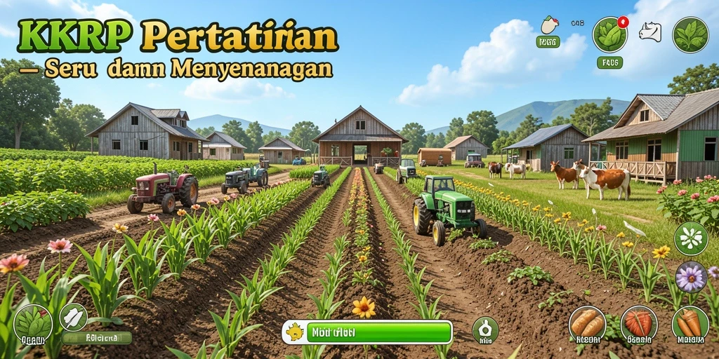 Tampilan menarik dari gameplay pertanian di KKRP.