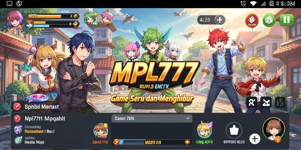 Tampilan utama gameplay MPL777 dengan karakter Anime seru.