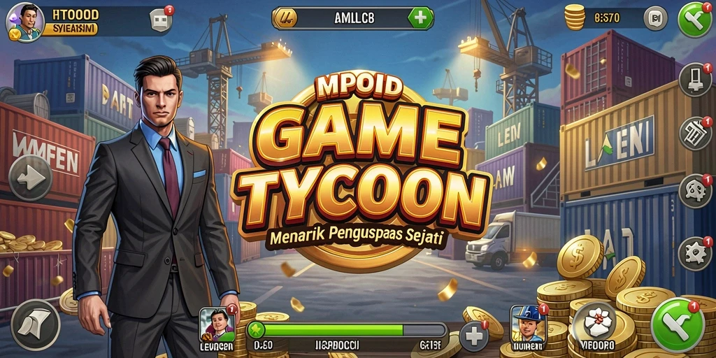 Screenshot MPOID menampilkan gameplay menarik saat mengelola bisnis Tycoon.