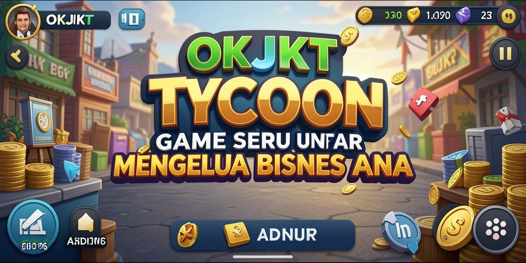 Screenshot gameplay OKJKT menampilkan keseruan mengelola bisnis.