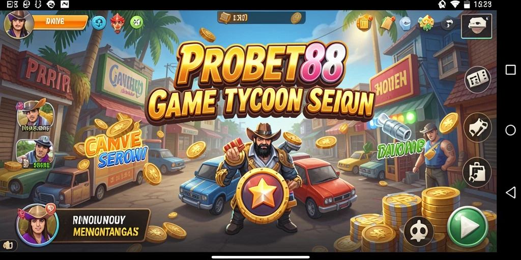 Tangkapan layar PROBET88 menampilkan gameplay Tycoon yang seru dan menggugah semangat.