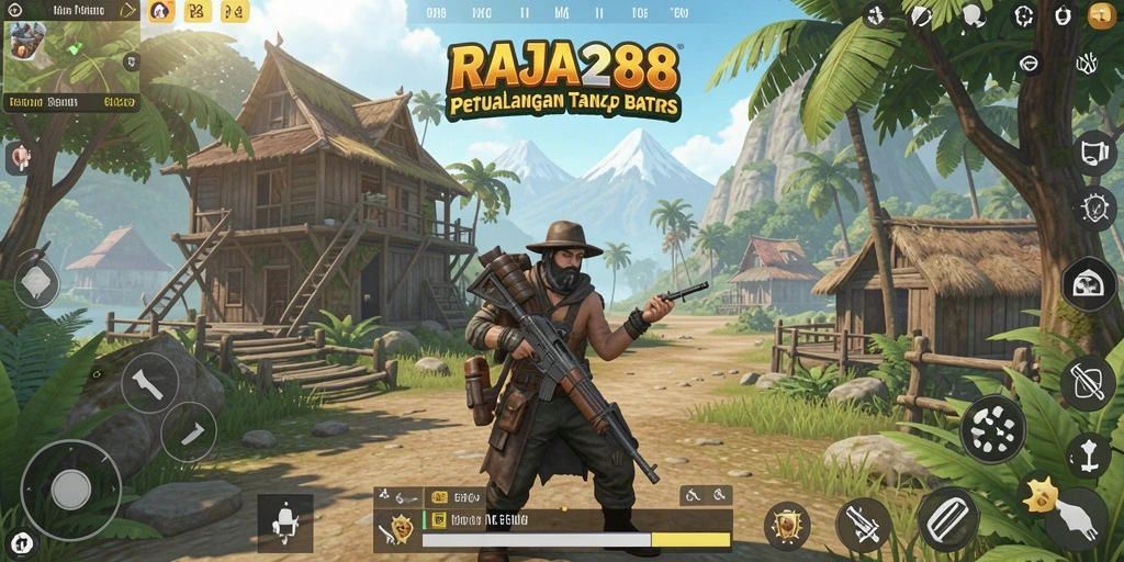 Screenshot dari gameplay RAJA288 yang mengeksplor dunia terbuka.