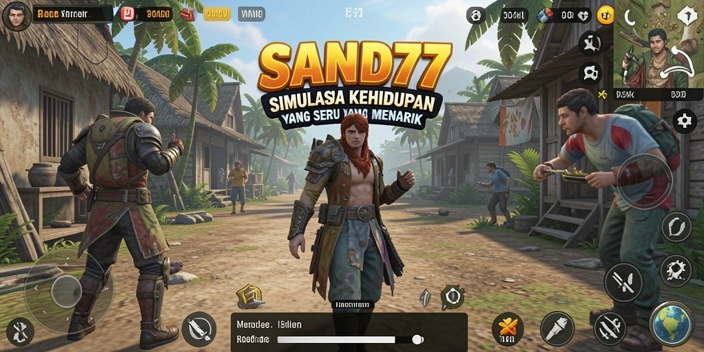 Tampilan gameplay SAND77 yang menarik dan interaktif.