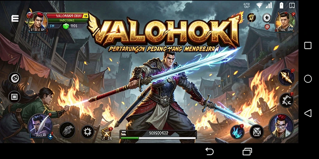 Screenshot menunjukkan aksi pertarungan intens di VALOHOKI.