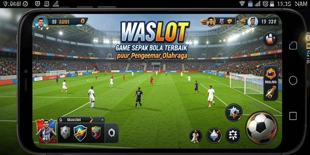 Tampilan gameplay WASLOT yang mendebarkan dalam simulasi sepak bola.